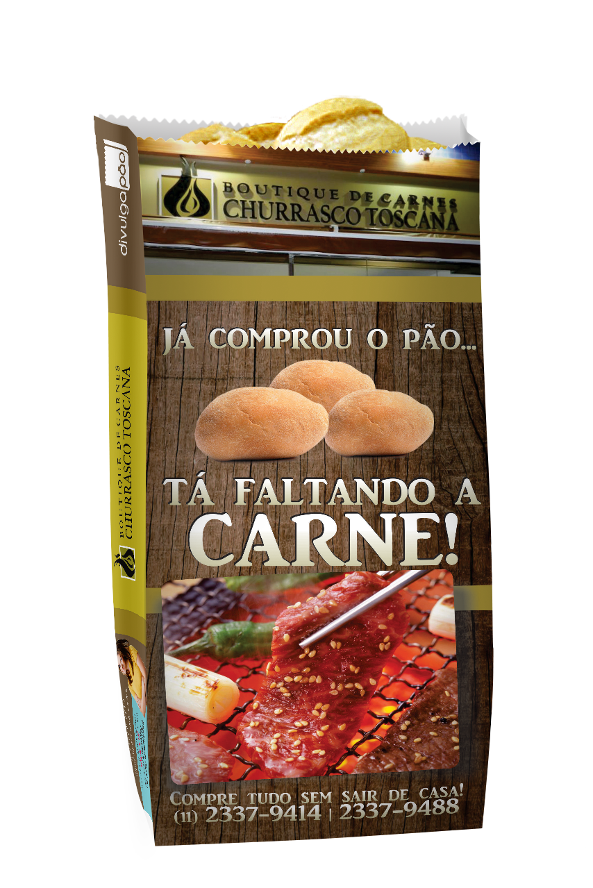 Saco publicitário de churrascaria