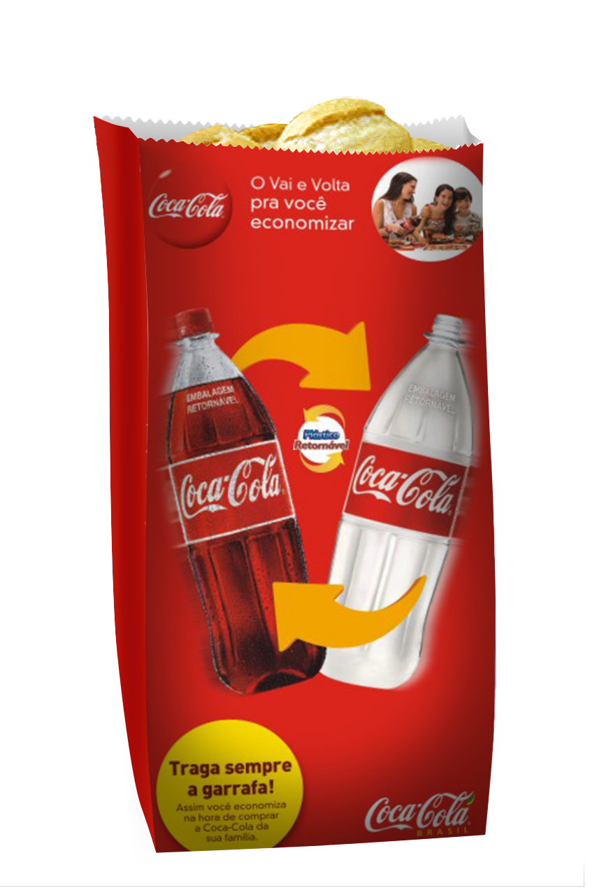 Exemplo de saco publicitário do segmento Grande consumo
