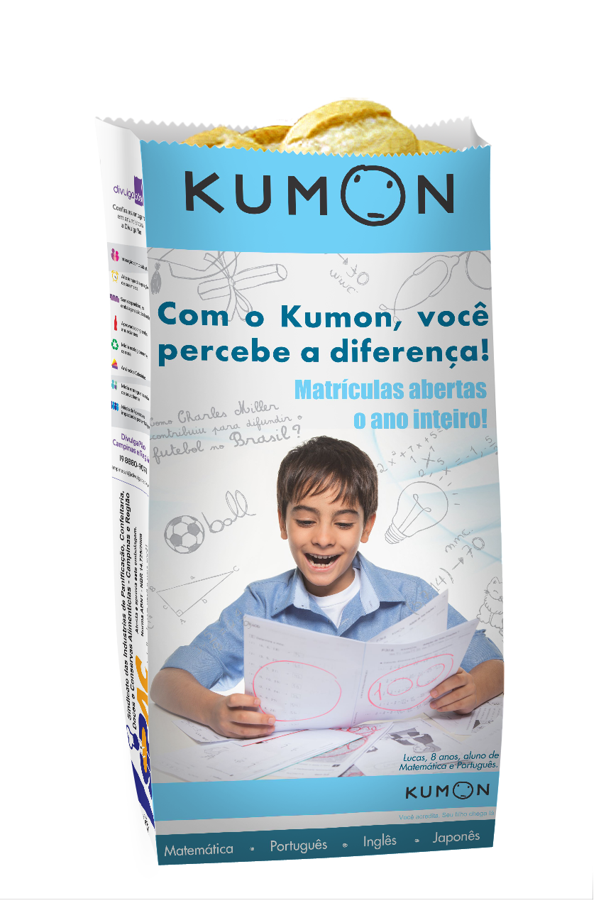 Exemplo de saco publicitário do segmento Educação